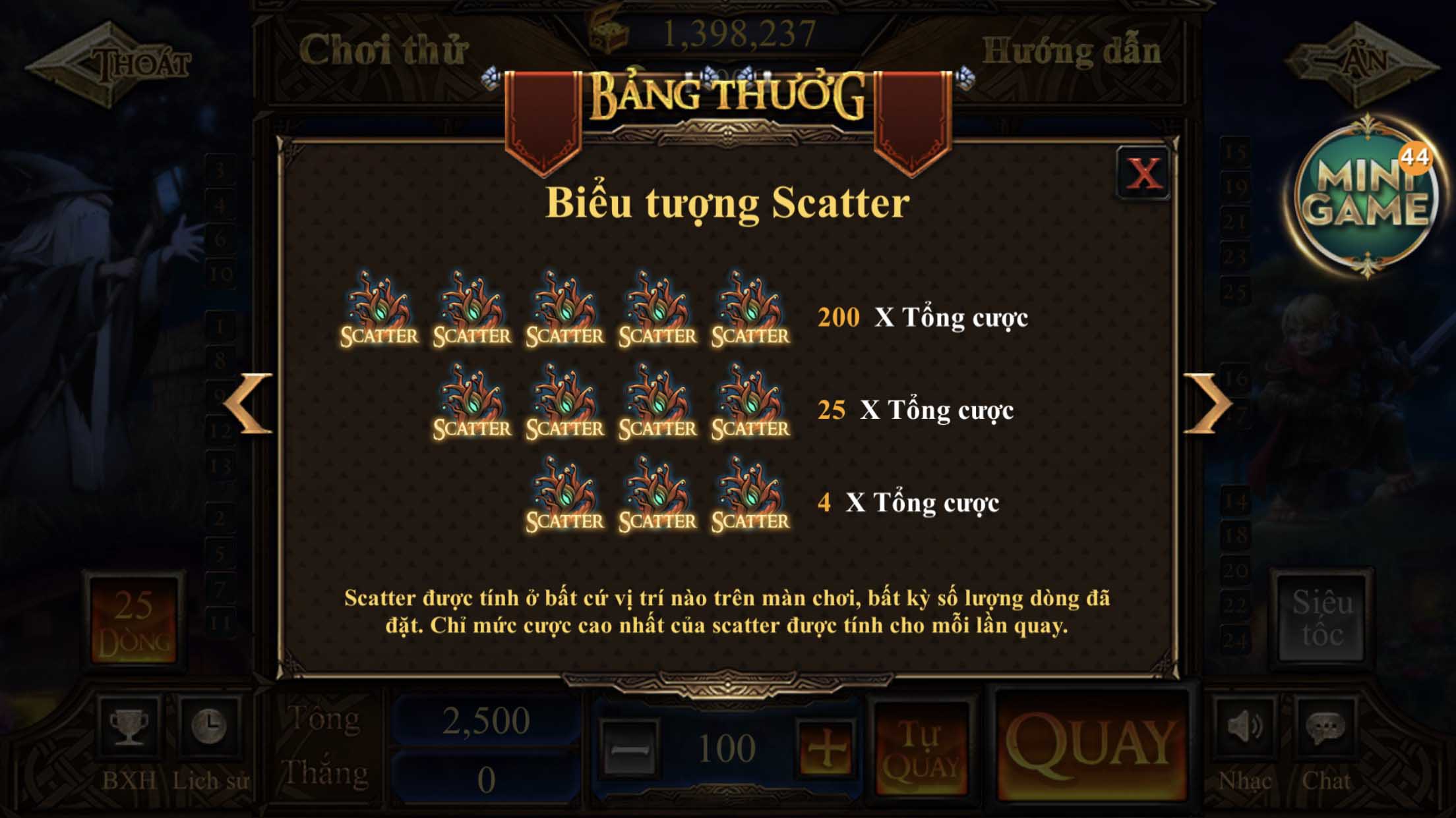 Hướng dẫn chơi Slot game Chúa Nhẫn Kingfun