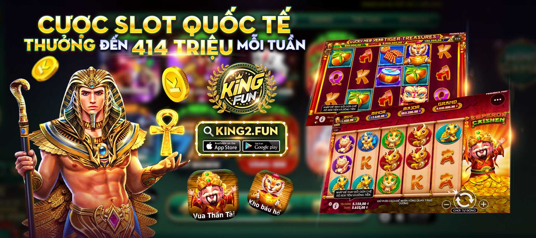 Tham gia các tựa game Slot quốc tế để nhận thưởng trong sự kiện Kingfun